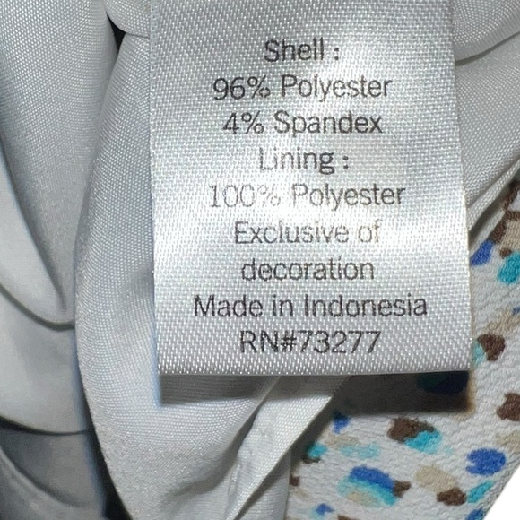 APT. 9 White & Blue Zip Front Sleeveless Dress – Size Large - Picture 5 of 6